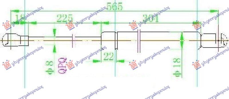 Amortizer gepeka (565L-550N)