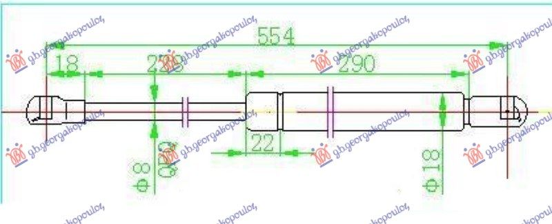 Amortizer gepeka (555L-305N)