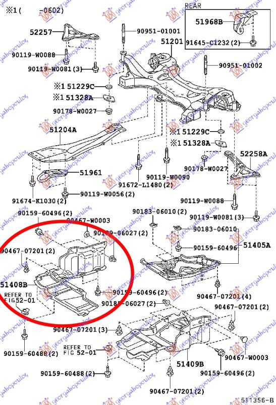 Zaštita ispod motora bočna 04-