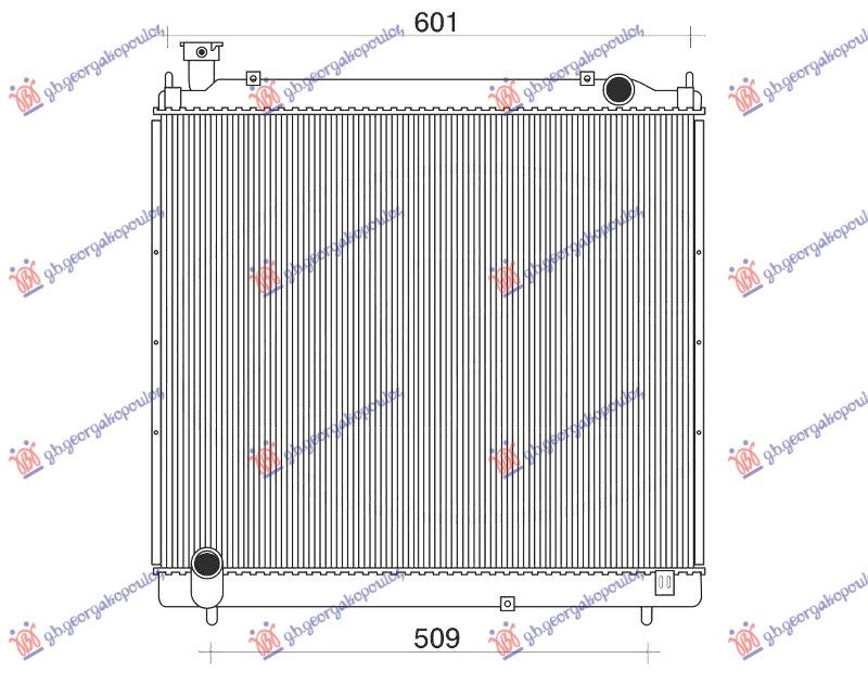 Hladnjak 2,4diesel(52,5X62,5X26)95-01 (VALEO)