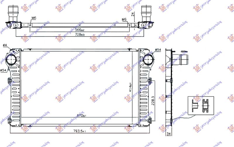 Hladnjak interkulera 2.2 d4d (670X414X24)