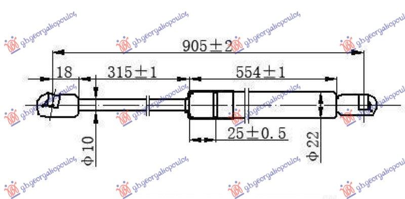 Amortizer gepeka (905L-730N)