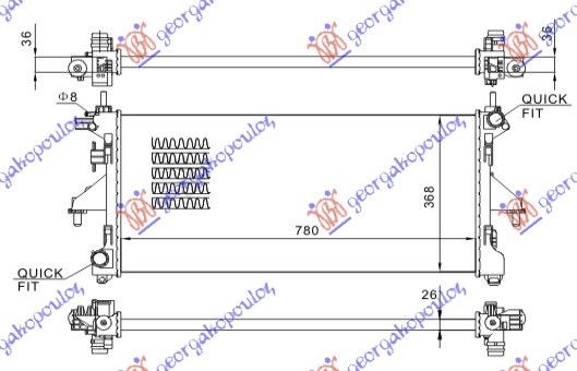 Hladnjak motora 2.3 jtd – klima dizel ručni (780X380X34) (MEHANIČKI)