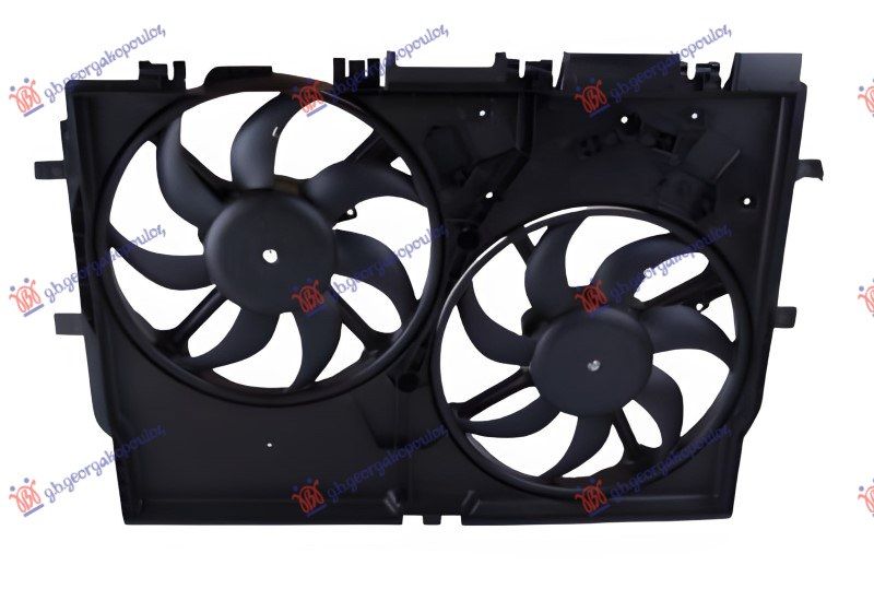 Ventilator hladnjaka komplet dvojni 2.3-3.0 jtd dizel - a/c (368 MM) (2+2 PINA)