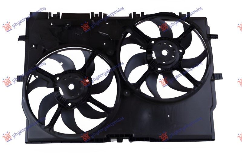 Ventilator hladnjaka komplet dvojni 2.3-3.0 jtd dizel - a/c (368 MM) (2+2 PINA)