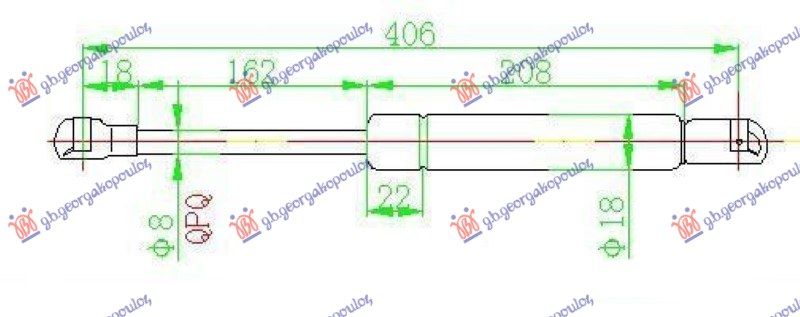Amortizer gepeka (406L-335N)