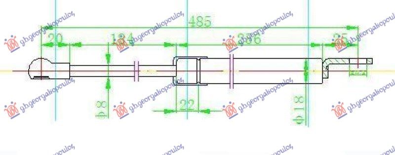 Amortizer gepeka (485L-190N)