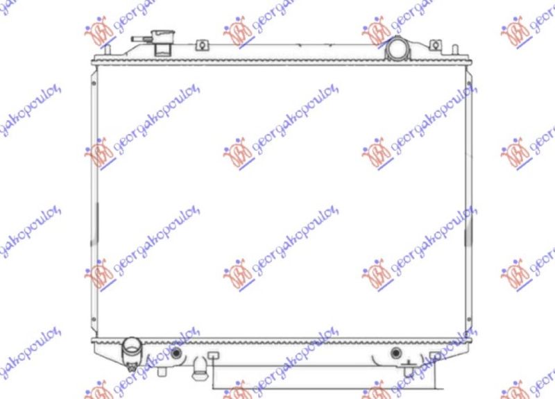 Hladnjak motora 2.9 dizel automatski (450X635) (KOYO)