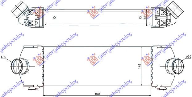 Hladnjak interkulera 2.2 - 2.4 tdci (398X147X62)