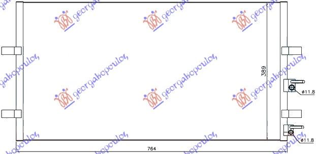 Hladnjak klime plin-dizel (72,2×38,8)