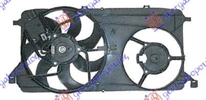 Ventilator hladnjaka kompletan dvostruki (1 MOTOR) 2.2 tdci - a/c