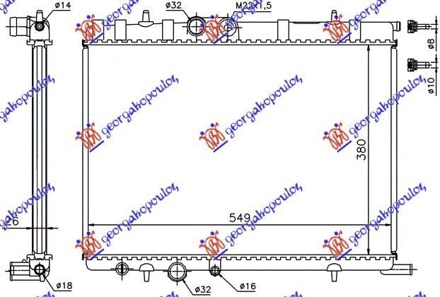 Hladnjak motora 1.4–1.6–2.0 s/bez klime (38X56X2.7)