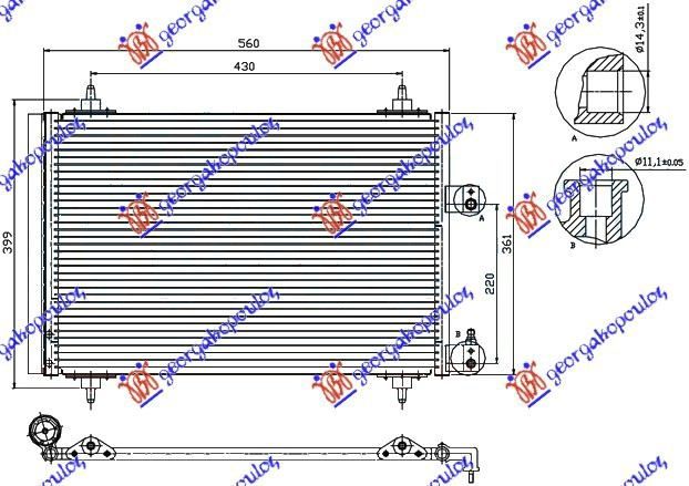 Hladnjak klime 2.0i 16v - 2.0 hdi (51×36×16)