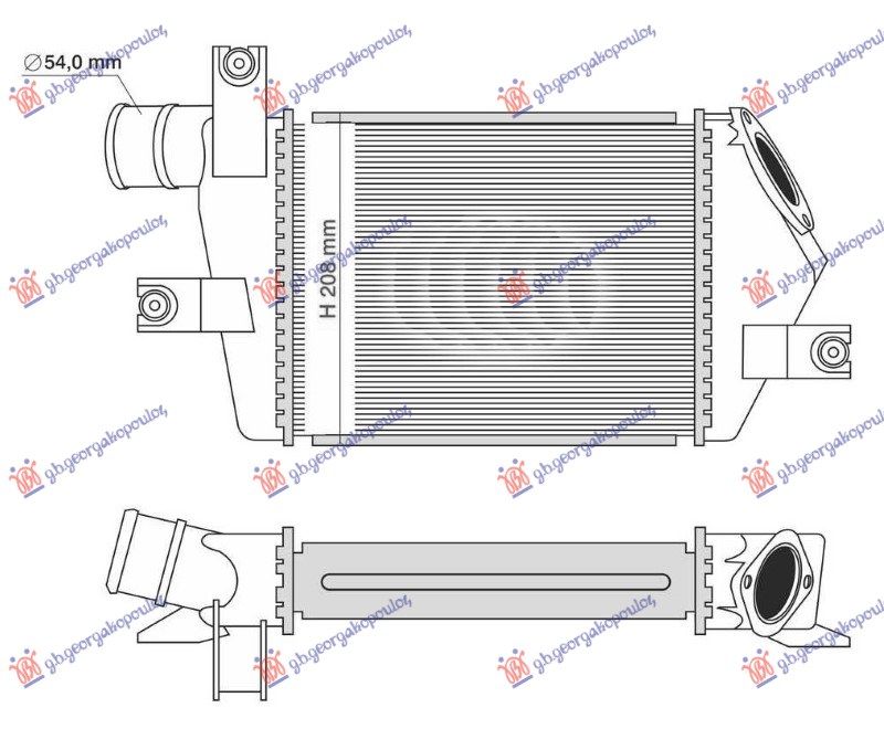 Hladnjak interkulera 2.5td (275X204X50)