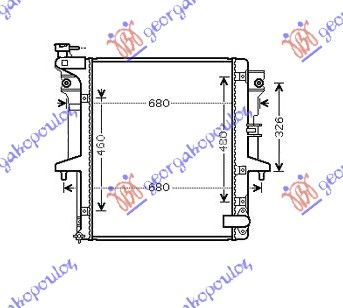 Hladnjak motora 2.5 t.d ručni (S ČEPOM) (52.5X63.5)