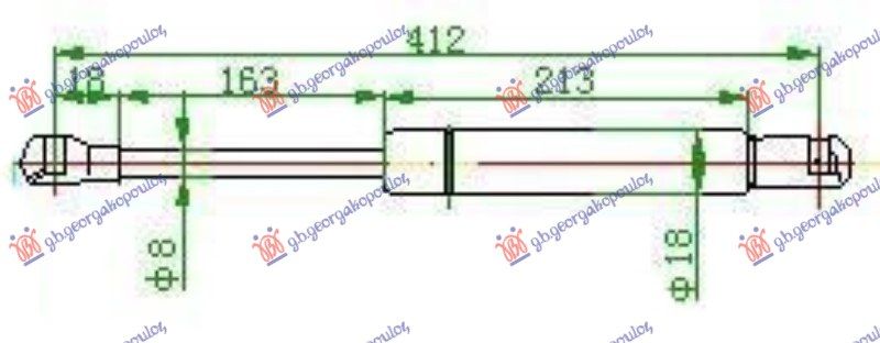 Amortizer gepeka (412L-400N)