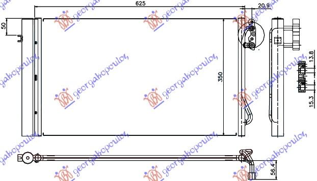 Hladnjak klime 2.0-3.0 turbo dizel (580×340×16)