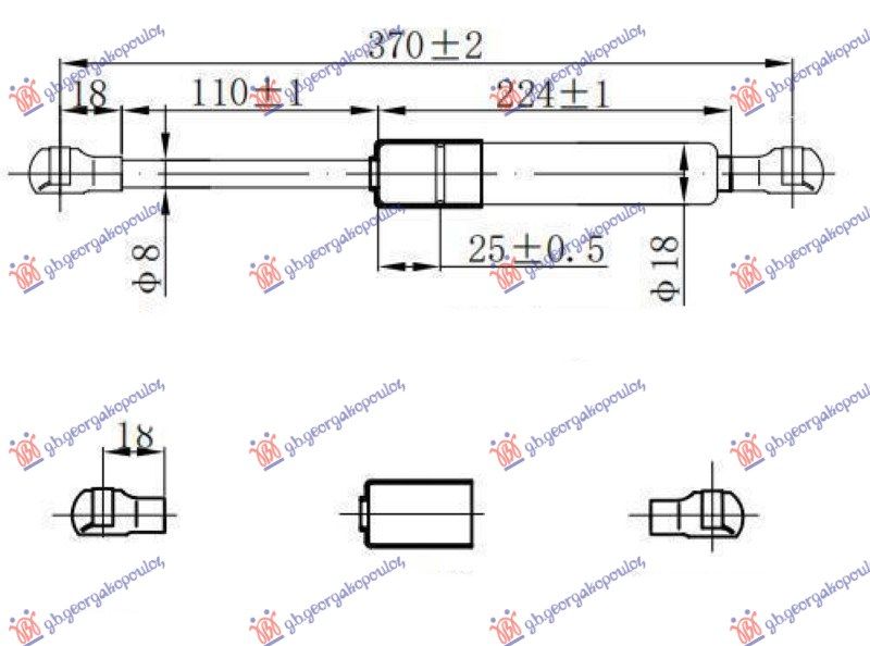 Amortizer gepeka (370L-320N)