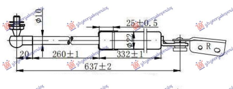 Amortizer gepeka (637L-315N)