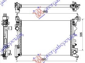 Hladnjak motora benzin +/- a/c (54X37,8X2,4)