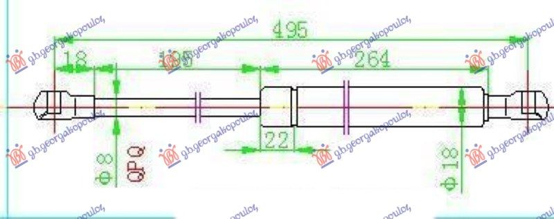Amortizer gepeka (493L-445N)