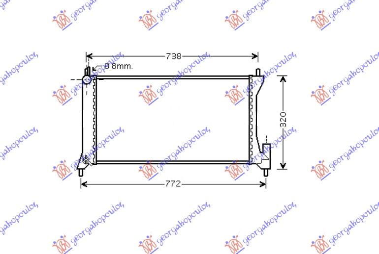 Hladnjak motora 1.3 ddis +/- klima (66X27,8X1,6) z13dt
