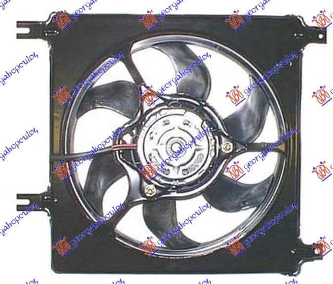 Ventilator hladnjaka komplet +a/c benzin (4 VIJKA)