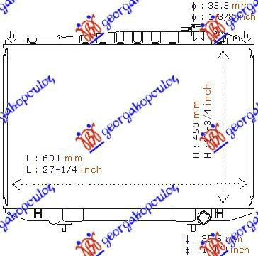 Hladnjak motora +/- klima (45X68,5)