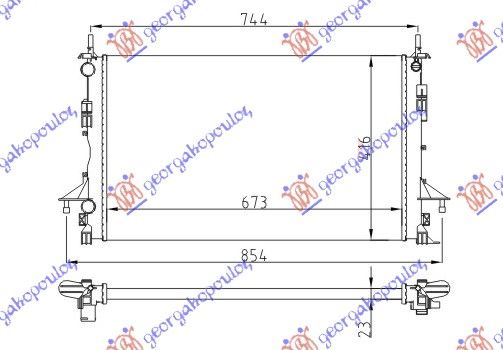 Hladnjak motora svi modeli benzin/dizel +/- klima -07 (69X42)
