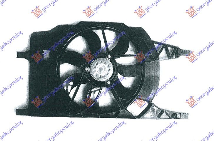 Ventilator hladnjaka komplet (+/- A/C) benzin-dizel