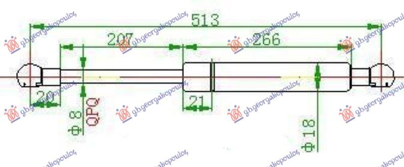 Amortizer gepeka (513L-585N)