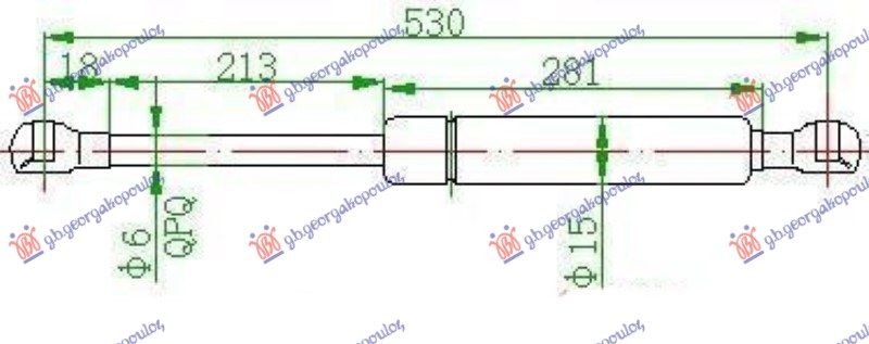 Amortizer zadnjeg stakla (530L-110N)