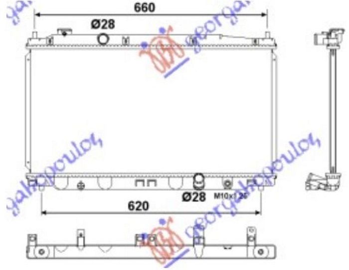 Hladnjak motora benzin (35X68X16) manualni (KOYO)