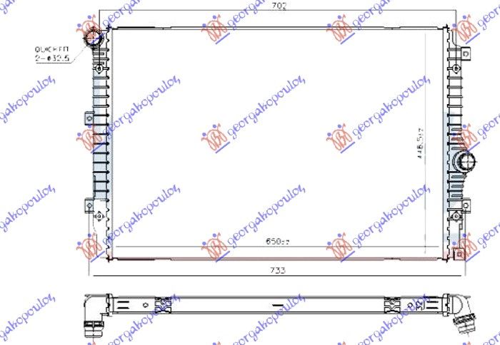 Hladnjak motora 1.4 tsi benzin – 2.0 tdi dizel (650X450X32)