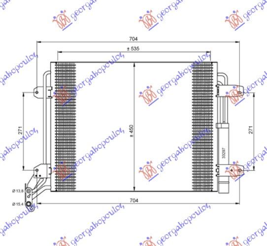 Hladnjak klime 1.4 tsi - 2.0 tfsi benzin - 2.0 tdi dizel (540×450×16)