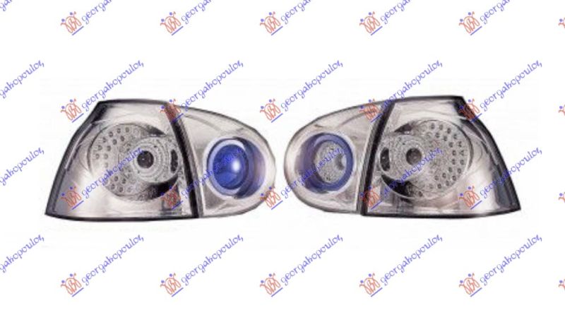 Štop lampi (SET) LED kromirane