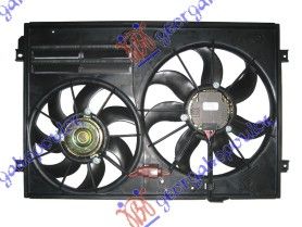 Ventilator hladnjaka kompletan (DVOSTRUKI) benzin-dizel (RADIJATOR 45 CM)