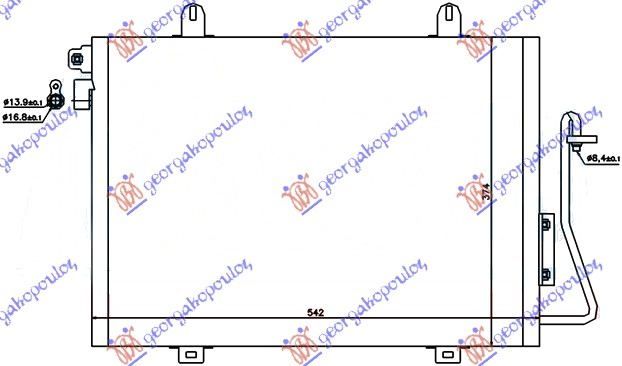 Hladnjak klime 1.4i 8v - 1.6 8v -08 (51×38)