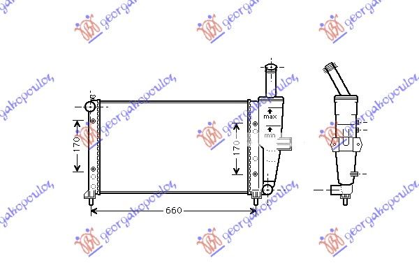 Hladnjak motora 1.2 8v-16v -02 (58X31,6) +/- klima tip mar