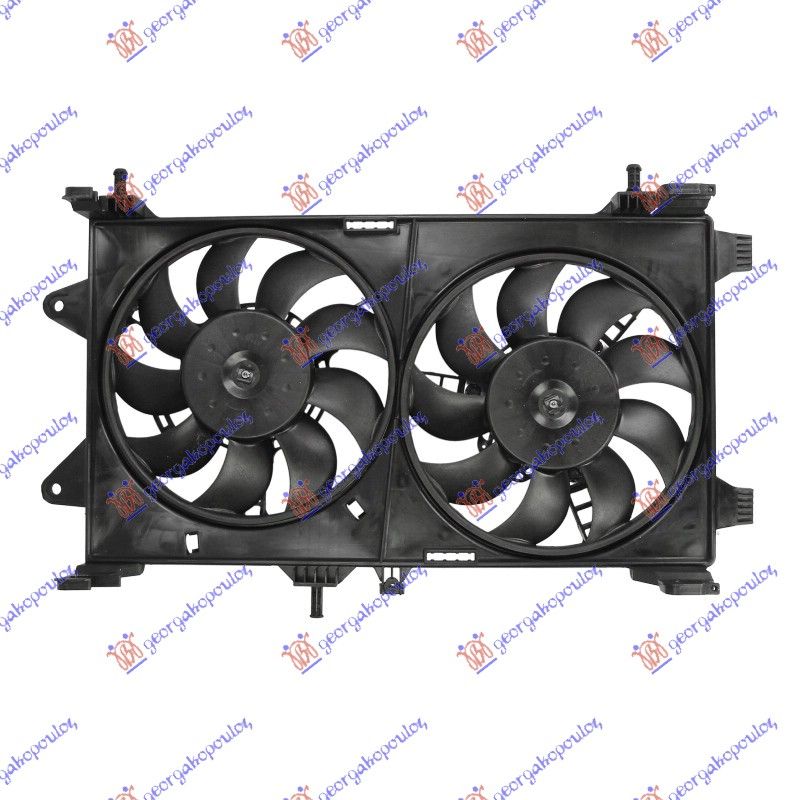 Ventilator hladnjaka komplet 130i-1.9 jtd (DOUBLE)