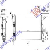 Hladnjak motora benzin -a/c (40X37.5)