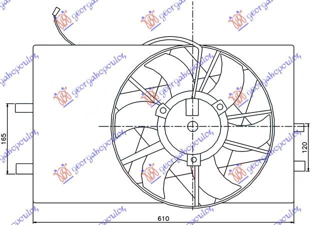 Ventilator hladnjaka komplet benzin-dizel