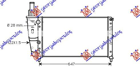 Hladnjak motora 1.2cc (75) (57,7X32,2) (MAHLE BEHR)