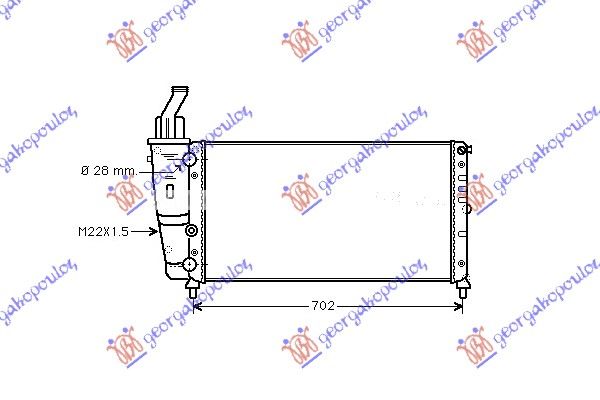 Hladnjak motora (85) 16v 97- (ICE) (63,2X32,2) gt turbo