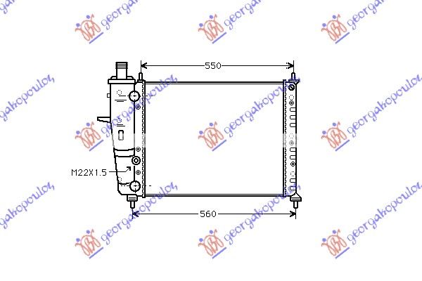 Hladnjak motora 1.2–1.4–1.6 benzin +/- klima (475X415) -02