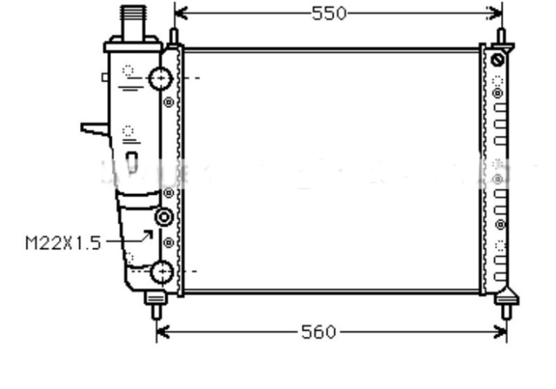 Hladnjak motora 1.2–1.4–1.6 benzin +/- klima (475X415) -02 (VALEO CLASSIC)
