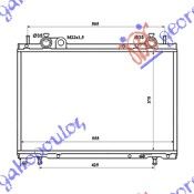 Hladnjak motora 1.9 td (37,5X56,3X42)