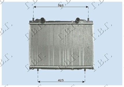 Hladnjak motora 1.8-2.0 + klima (37,5X56,3) (BEZ VENTILA)