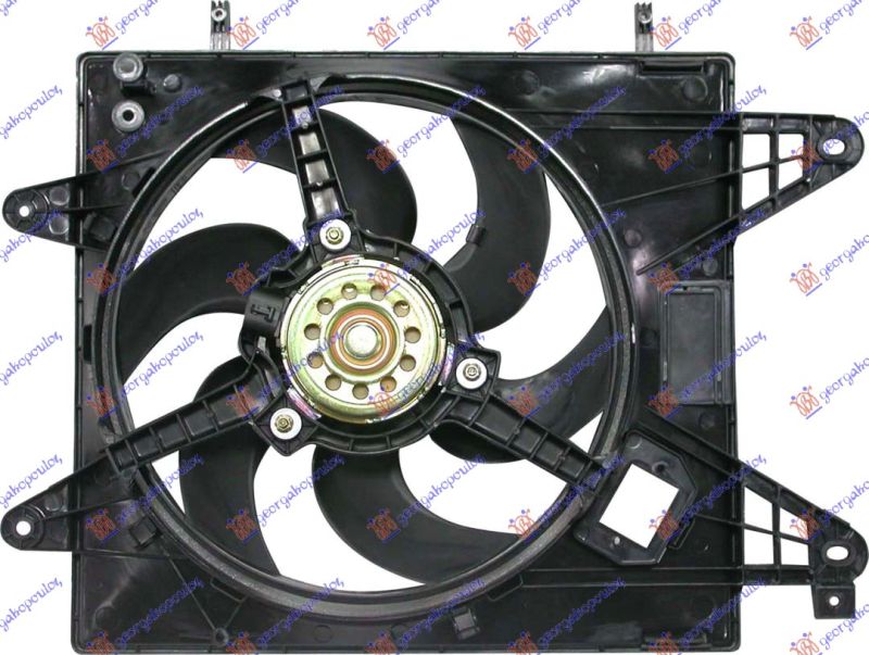 Ventilator hladnjaka komplet 1.6 cc +a/c benzin