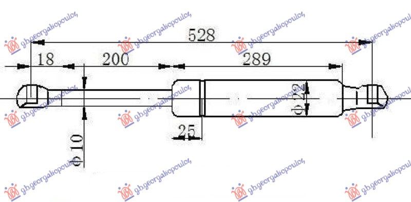 Amortizer gepeka (528L-600N)
